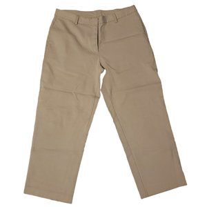 Express Stretch Khaki Capri Pants, Size-7/8